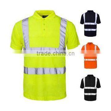 hi Vis Polo Shirt Short Sleeve Polo Shirt Reflective T-shirt photo-5
