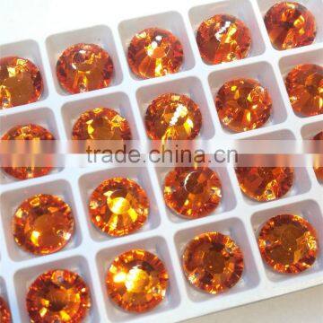 Wholesale Flat Back Crystal Sew on Stone Glass Pendant for Jewelry Making photo-2