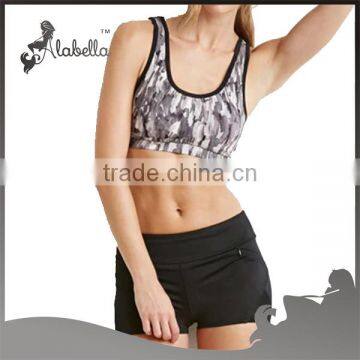 Sublimation printing sports bra and shorts set for sports wear