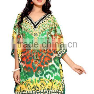 Canvas Crepe Printed Kaftan / Kaftan Dubai/moroccan Dress Kaftan for Sale photo-2
