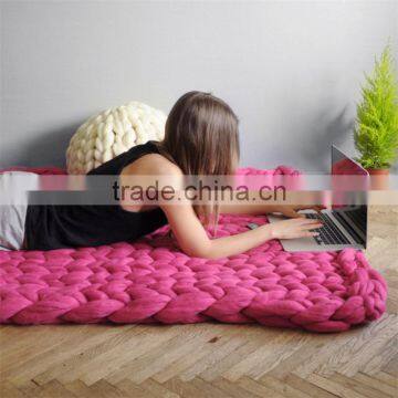 2017 high quality handmade Cheap 100% Wool blanket for bedding sleep Made in china