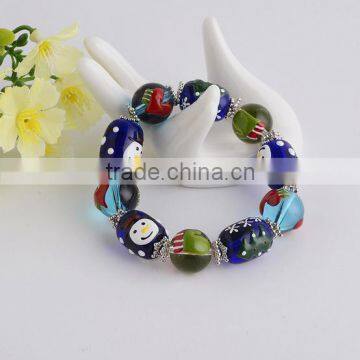 White Turquoise Skull Beads Bracelets Mens Skull Charm Bracelets for 2016 Halloween Day Gifts photo-6