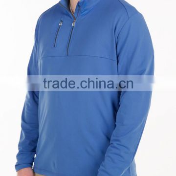 Golf Contrast 1/4 Zip Pullover Jacket for Men Moisture Wicking Performance Sweatshirts Polyester Mesh Panel Pullover Jerseys