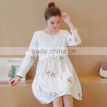 Zm51275a Fashion Long Sleeve Pregnant Women Dress Wholesale Maternity Clothes photo-5