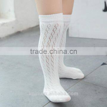 Baby Floor Sock Infant Cotton Anti-slip Mesh Soft Knee High Socks With Rubber Soles Slipper Summer Spring Socks White Thin Mesh photo-4