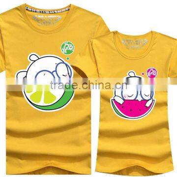 100% Pure Cotton Round Neck Fashion Design Couple T Shirts photo-5