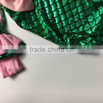 Girls Boutique Mermaid Sequins Swimsuit Girls Summer Clothing Cheap Swimwear With Headwear Sets photo-5