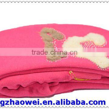 Plain Dyed Soft Fleece Inside Embroidered Kids Pantyhose photo-4