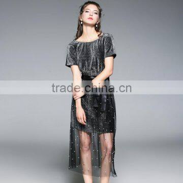 Dresses In Plus Size Dress&Skirts Short Sleeve Daily Long T With Embroidery Pearl Jacobs Designs photo-2
