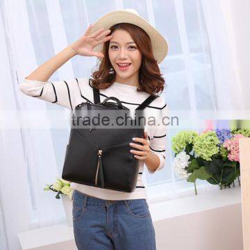 Leisure Women Bagpack Rivet School Bag PU Travle Bagpack photo-5