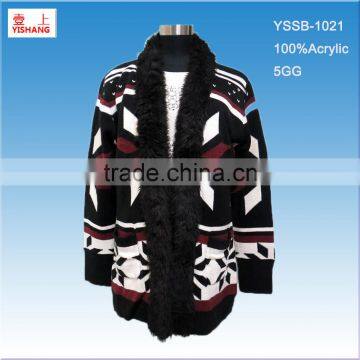 100%Acrylic winter fashion lady sweater