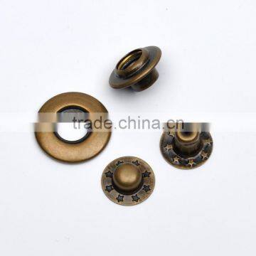 20mm 4 Part Brass Metal Button Bubble Snap Button Italy Snap Fasteners Black/nickle/Bronze FP-029 photo-4