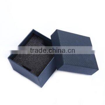 Paper Jewelry Gift Boxes Rectangle Navy Blue Stripe 8.5cm(3 3/8") x 8cm(3 1/8") , 1 Piece photo-2