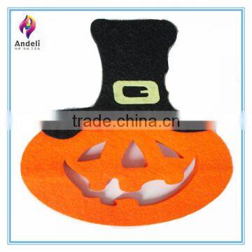 Halloween Placemats Felt Purple Witch Orange Jack O Lantern Black Spider Web NEW photo-4