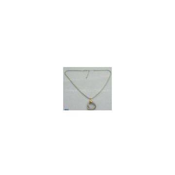 Tin Alloy Casting Electroplated Jewelry Mixed Metal Necklace for Anniversary