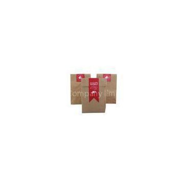 300gsm Brown Recycled Paper Bags , Eco Friendly Kraft Paper Bag