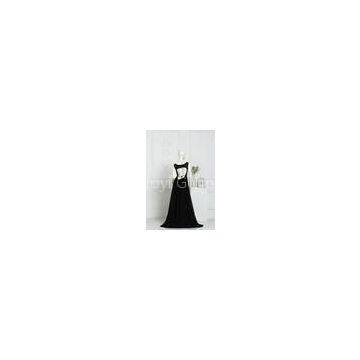 Backless Black Long Beautiful Mature Womens Cocktail Dresses Plus Size