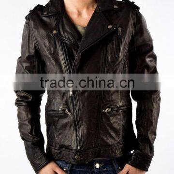 HIGH QUALITY BRANDO SLIM FIT LEATHER JACKET