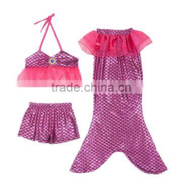 Baby girls mermaid swimming suits with bow sets mermaid bathing suit kids and children Mermaid swimsuit sets for summer