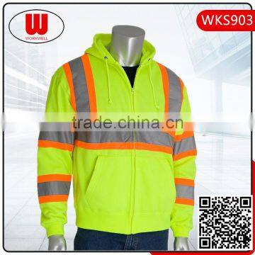 High visibility reflective fleece hoodie manufactures