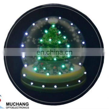 Fancy Snow globe led badge