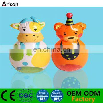 Cute PVC inflatable cow shape bop bag inflatable cartoon punching bag for tumbler toys