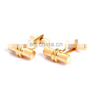 Hot selling gold cylinder cufflinks