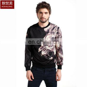 Fabulous fashion European styles men plain animal sweatshirt