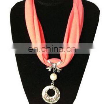 Buy cheap short jewellery scarves with metal pendants wholesale