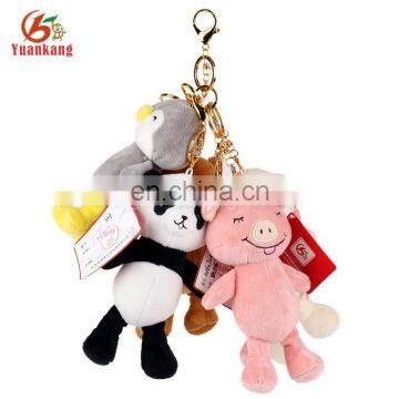 New Design Your Own Wholesale Factory Mini Plush Bear Animal Keychain Metal Hook photo-3