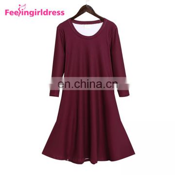 Women Elegant Soft Ladies Long Sleeve Dress Women Free Shipping Ladies Dress