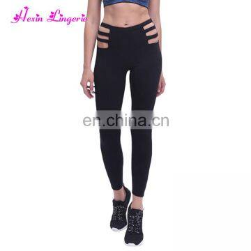 New Design Black Hollow Thicker Opaque Seamless Yoga Elastic Band Legging Activewear