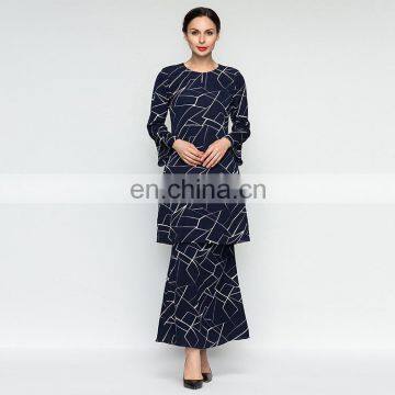 top selling modern islamic custom print baju kurung womern clothing