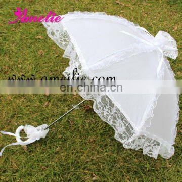 Pearl Fabric Lovely Children umbrellas with Lace frills