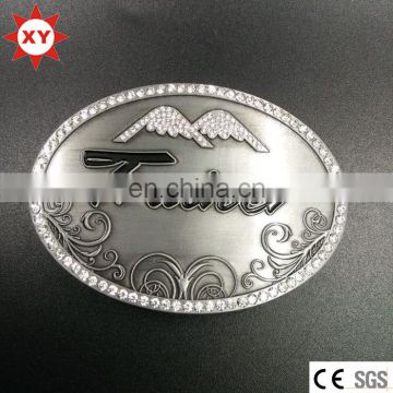 Customized Logo Metal Buckles with Crystal