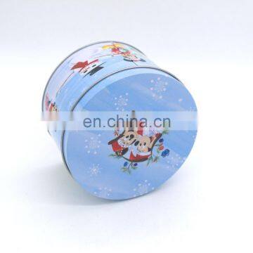 Cute Round Christmas Gift Tin Boxes,metal Tin Box for Candy/chocolate/cookies photo-4