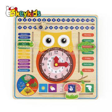 2019 New Original Design educational wooden clock toy for children W09F018