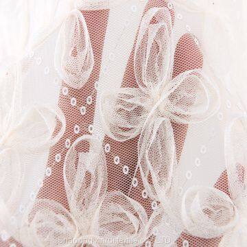 India Stock Beaded Lace Sequin Dance Dress Mesh Fabric photo-5