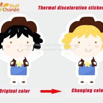 Self-adhesive Temperature Sensitive  Color Changing Sticker by ColorChangeStuff