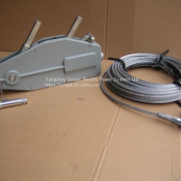 tirfor; wire rope hand tackle block; hand ratchet steel rope hoist