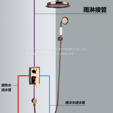 Shower Mixer Brass Wall Mounted Faucet photo-4