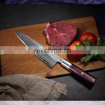 Hammered Octagon Handle Damascus Chef Knife Kitchen Knife photo-7