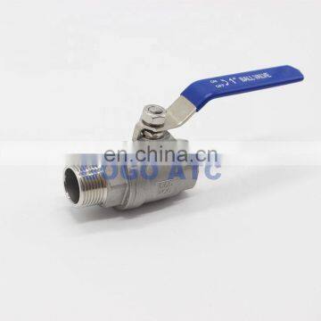 GOGOATC High quality Type Two Ball valve Stainless steel DN8/DN10 1/4 3/8 inch Female to male SS304 316 2 way Ball Valve