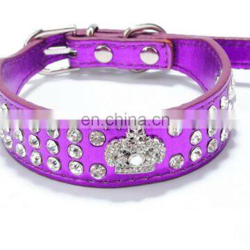 Three Rows Crystal Diamond Crown Pet Collar Leash Training Dog Pulling Rope Pet Neck Chain Pet Supplies photo-7
