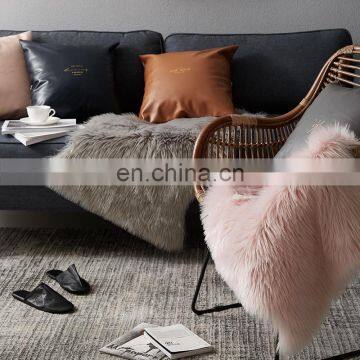 RAWHOUSE Pink White Gray Plush Skindeer Leather Carpet photo-5