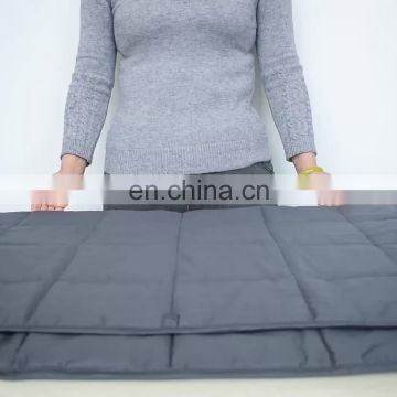 2020 factory direct supply 100 cotton solid color glass beads filled anxiety release dropshipping gravity weighted blanket