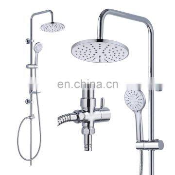 Stainless Steel Wall Mounted Rainfall Dual Handle Contemporary Bathroom Set