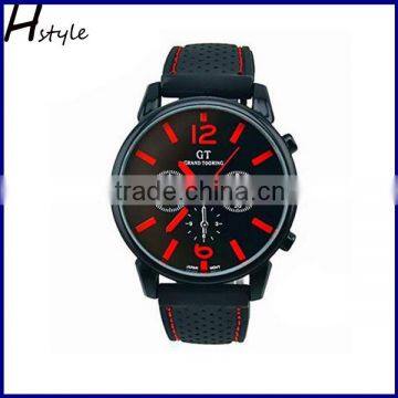 Men Racer Sports Quartz Wrist Silicone Strap Military Wrist Watch Red WP018                        
                                                Quality Choice