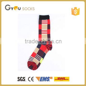 Custom 100% cotton mens argyle jacquard casual socks