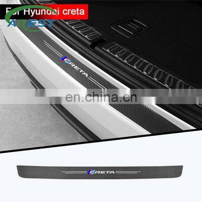 1pc car trunk decorative protective stickers Bumper decoration For Hyundai creta ix25 Accessories